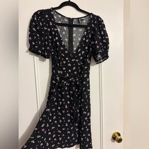 Floral Black Sun Dress